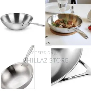 30cm Stainless Steel Wok Gas Cooker Frying Pan.