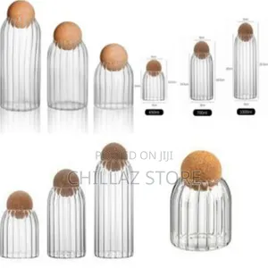 3pcs Glass Cookie Jars.