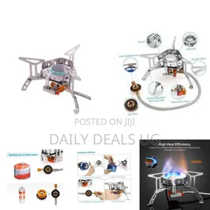 Outdoor Portable Windproof Camping Gas Stove With Adapter Converter