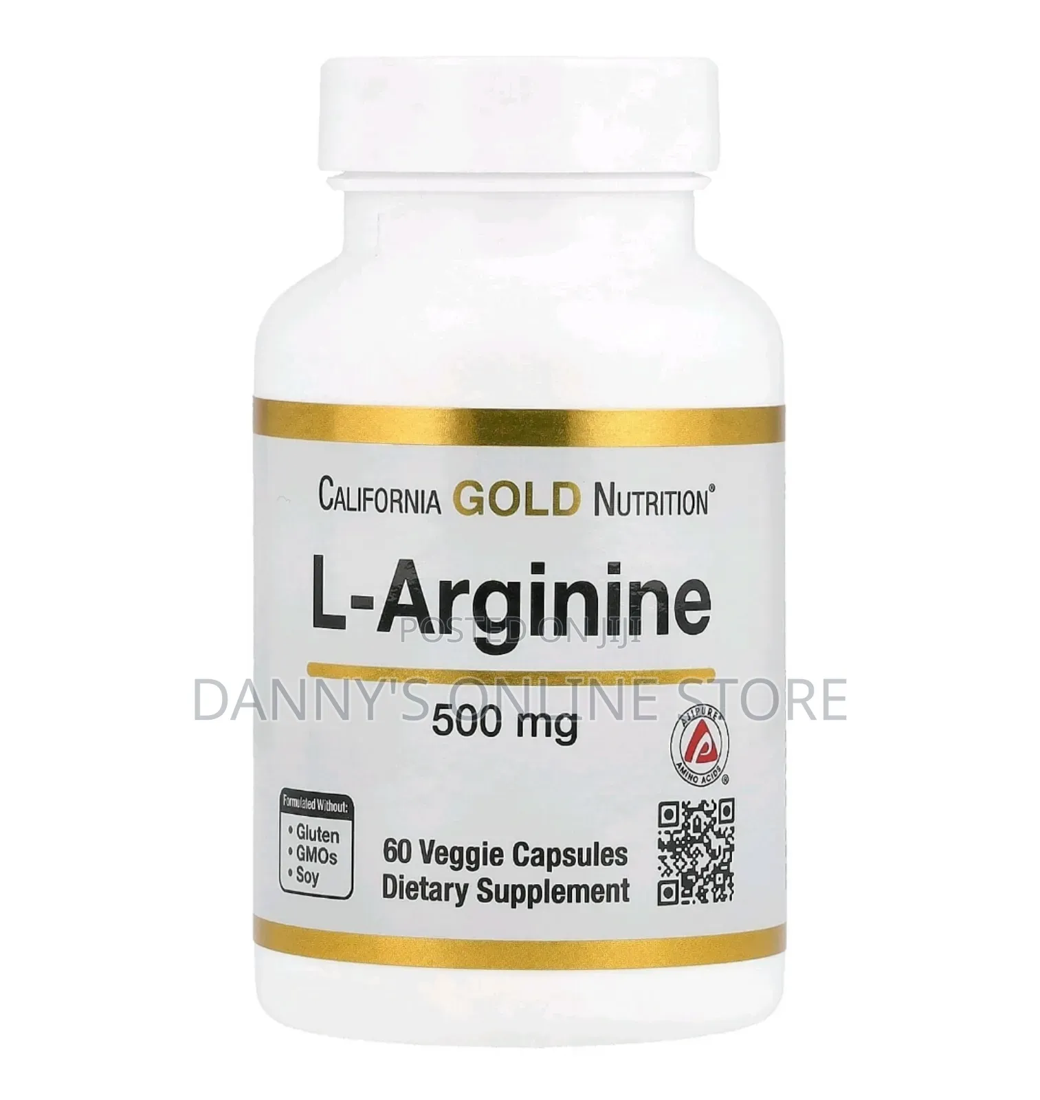 L-Arginine, 500mg, 60 Capsules