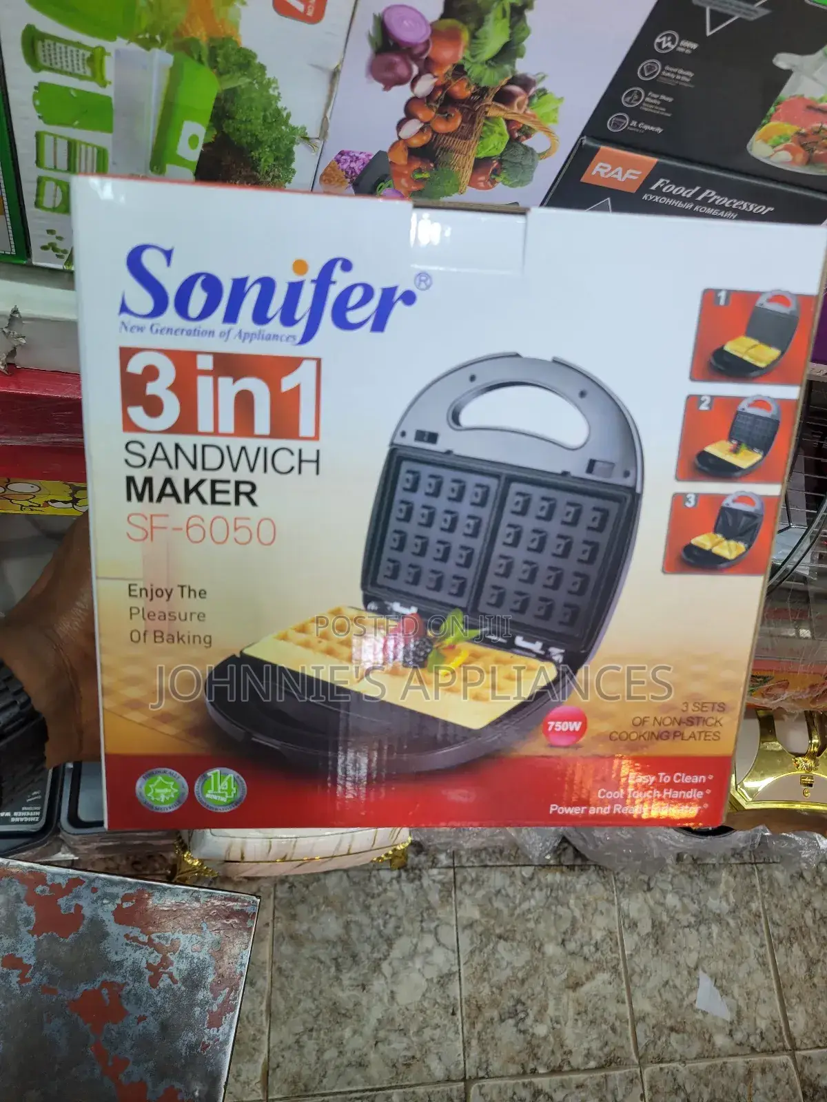 (3in1) Sonifer Electric Sandwich Maker Machine