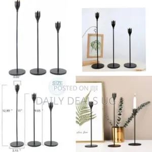 Candlestick Holders for Dining Room Table 3 Set, 9"X11"X13"