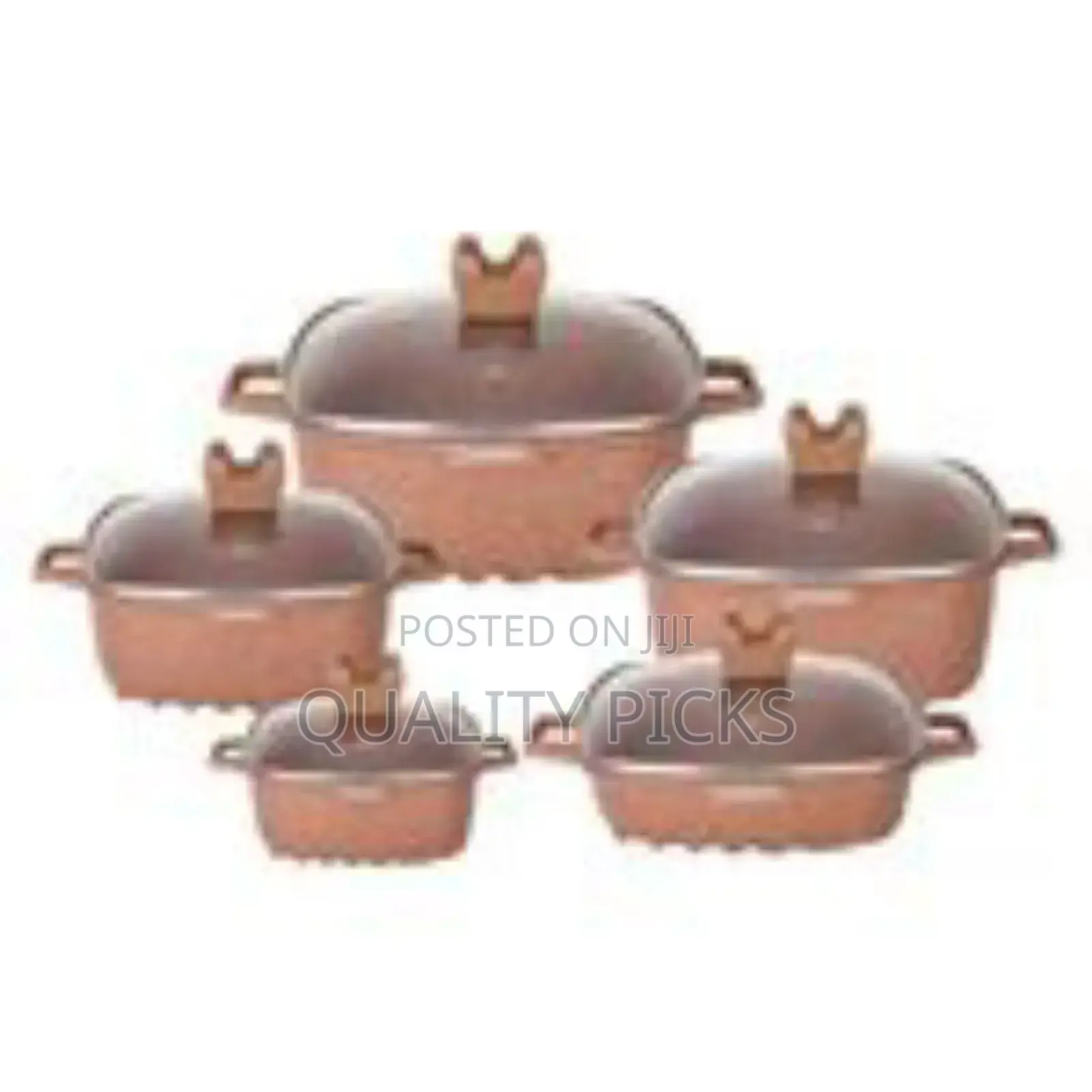 Dissini Regina 10 Pieces Square Granite Non-Stick Serving Dishs