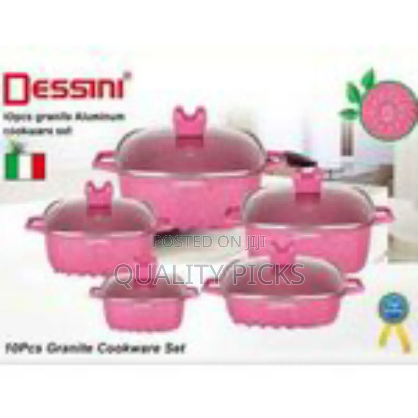 Dissini Regina 10 Pieces Square Granite Non-Stick Serving Dishs