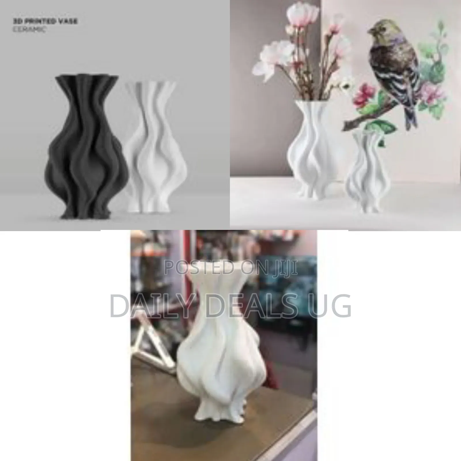 3d Printed Decorative Finger Style Ceramic Vase Flower Arrangement