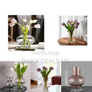 Home Clear Glass Vase for Flowers