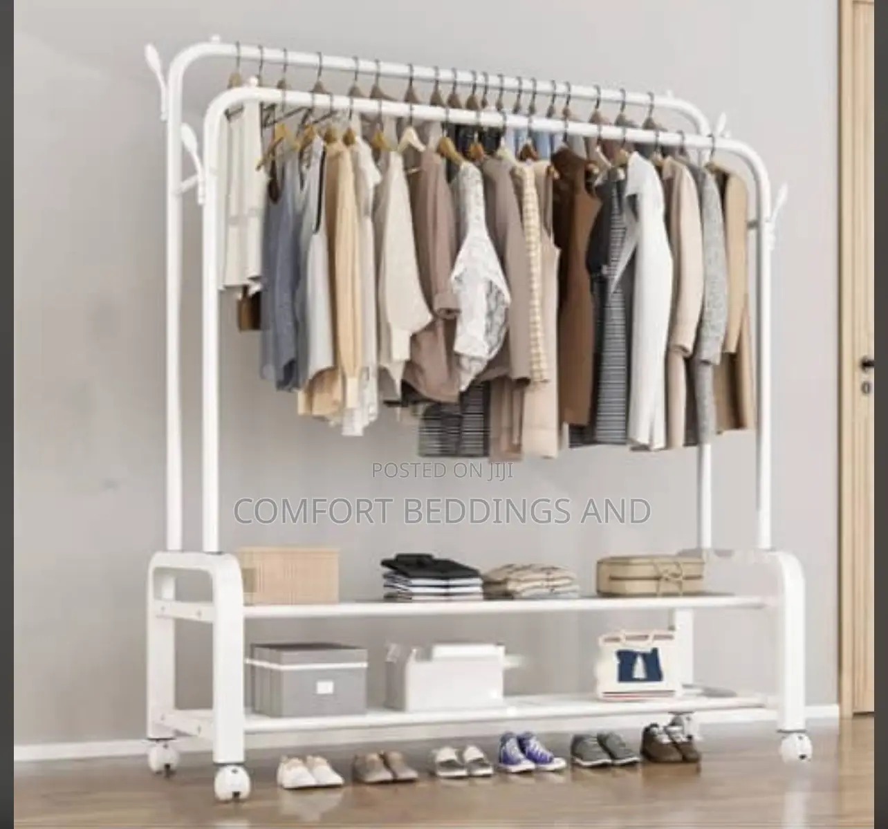 Clothes Hanging Rack White