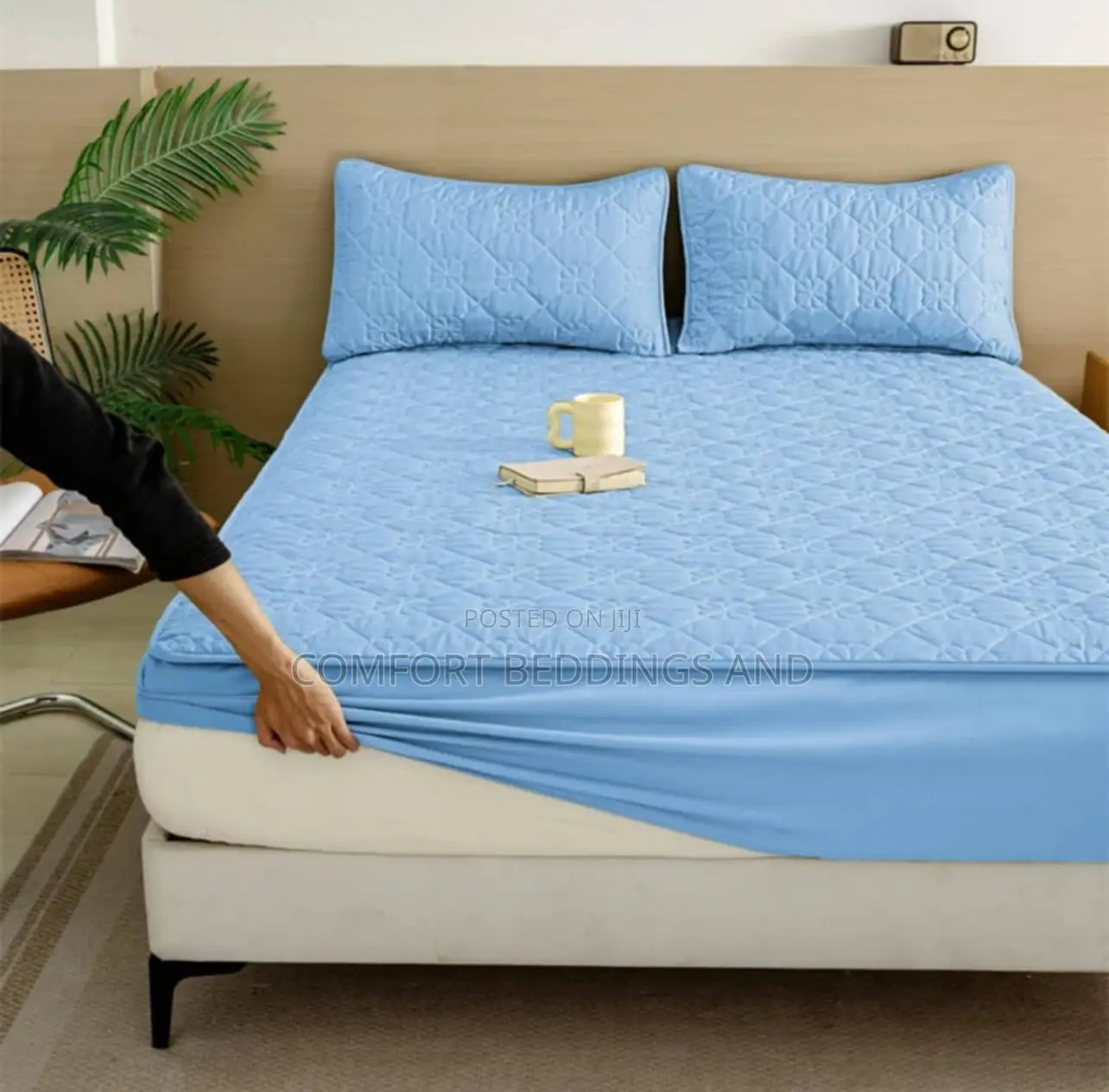 Waterproof Mattress Protector Blue