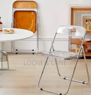Folding Dining Chair,Plastic Panel Metal Chrome Frame