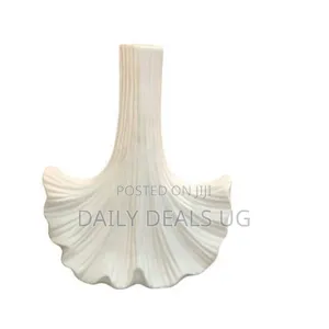 White Ceramic Vase for Modern Home Decor, Ceramic Coral Flower Vase
