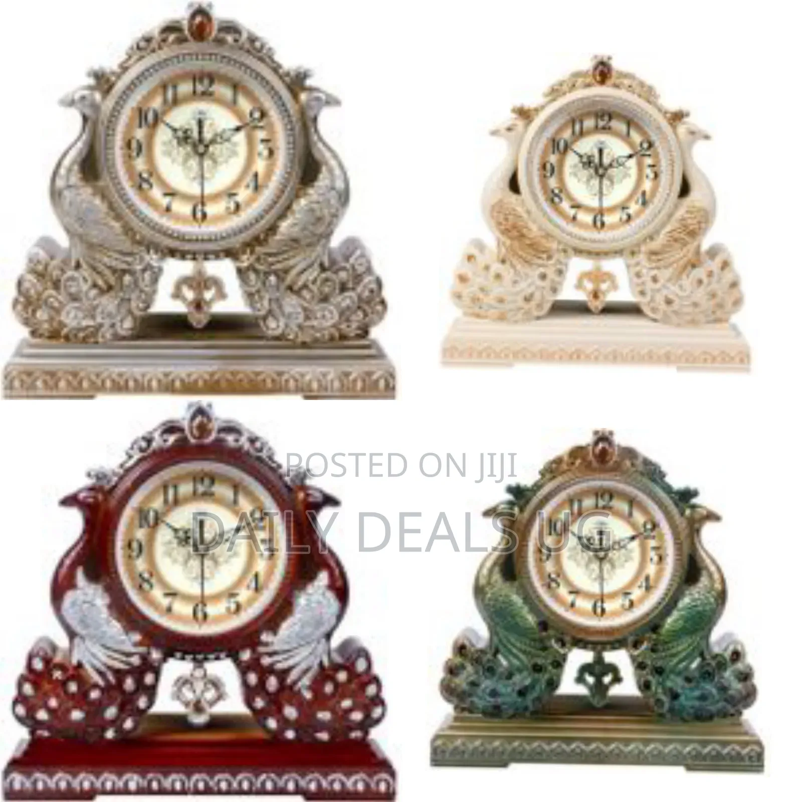Desktop Clock Classic European Style Clock Bedroom Bedside Silent