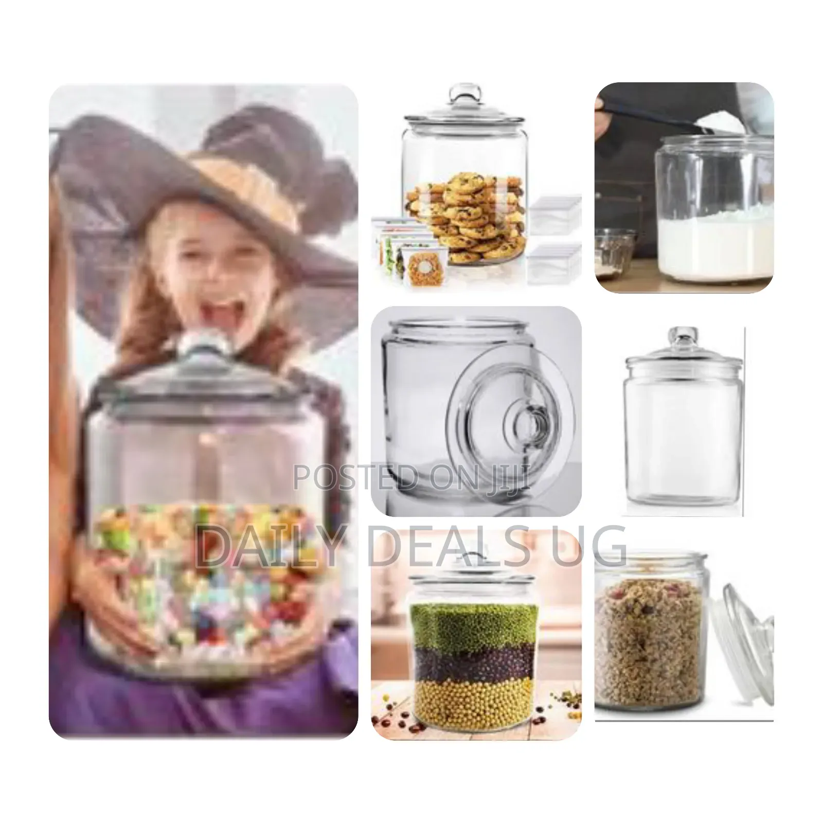 10l Airtight Glass Sweet Cookie Candy Jarcereal Food Storage Container