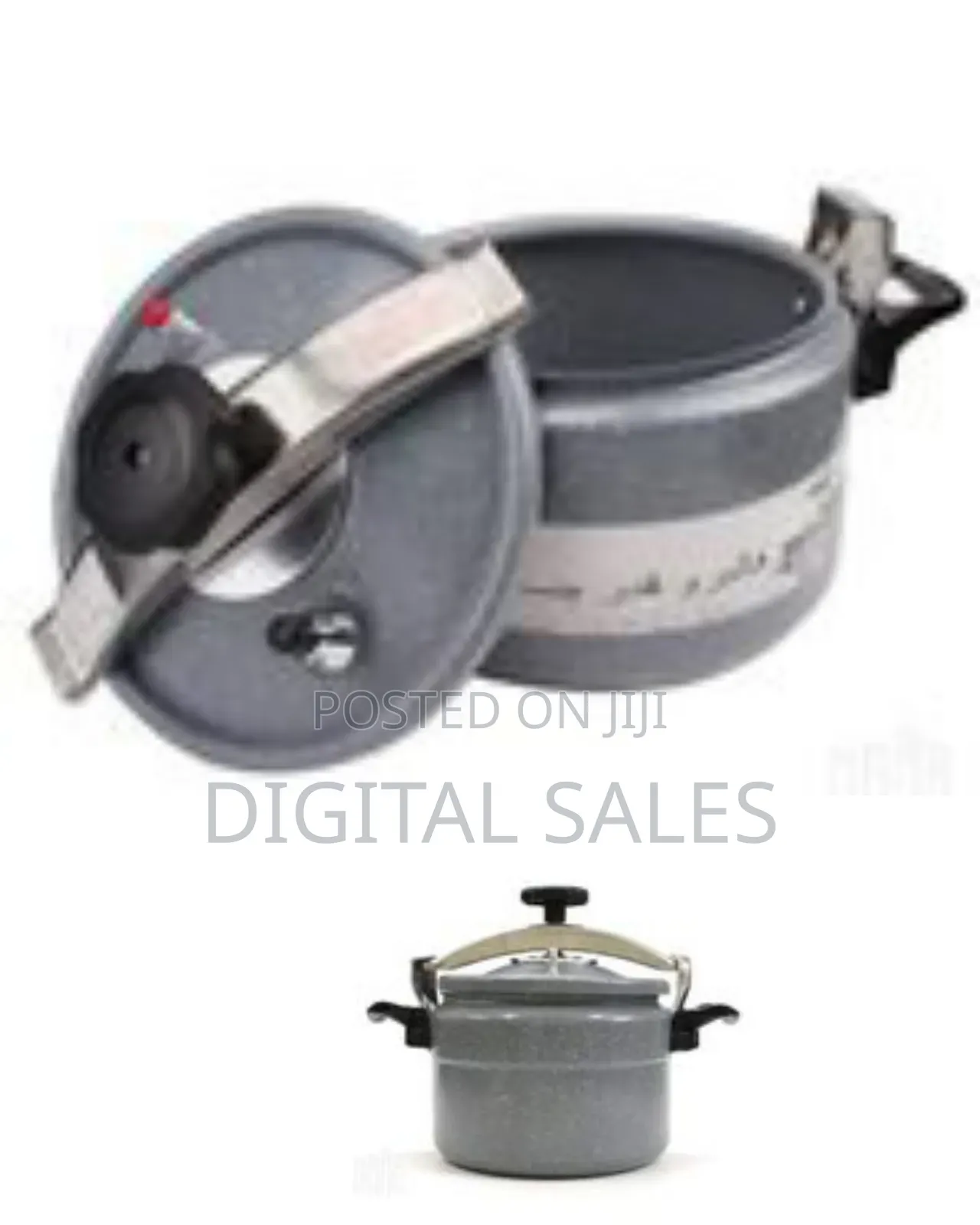 HTH 6l Granite Pressure Cooker Saucepan -Grey
