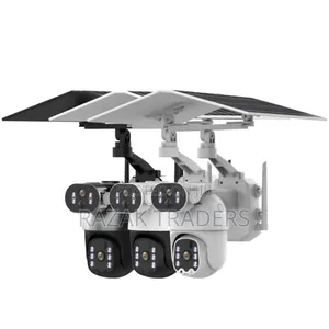 12w 6mp Dual Lens 4x Digital Zoom Solar Powered Camera 4g Sim Card