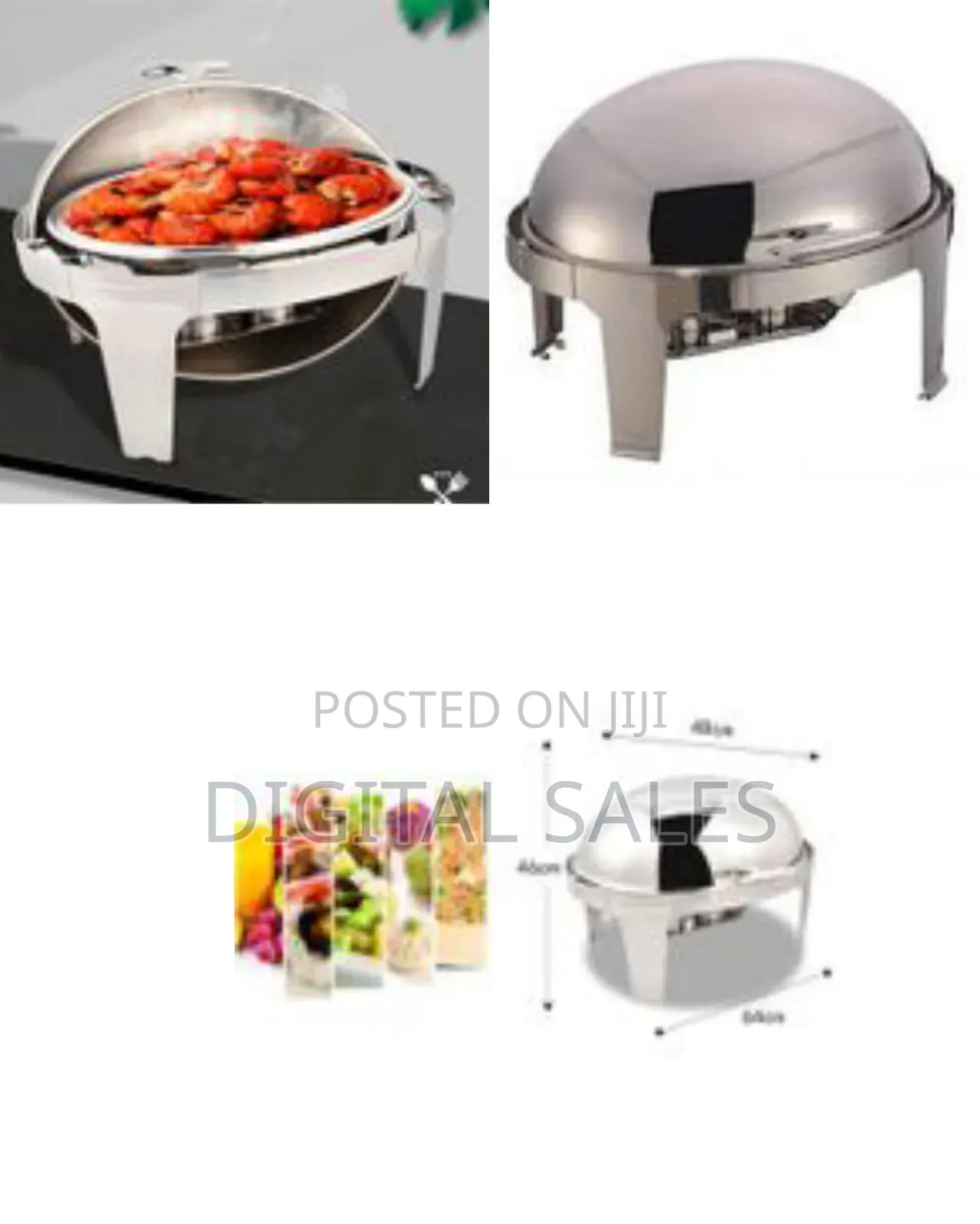 11l Chafing Food Warmer Catering Stainless Steel Round Chafing Dish
