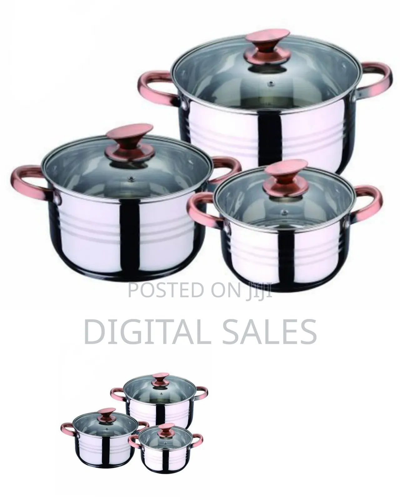 3 Piece Stainless Steel Saucepans