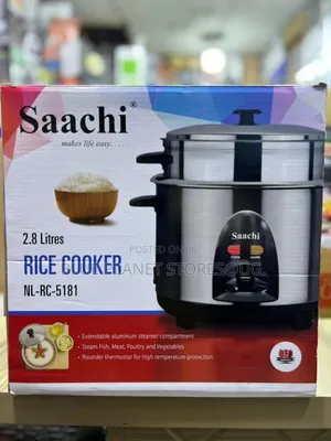 Saachi 2.8litres Rice Cooker With Steamer \\ 1000w \\ Nl-Rc-5181