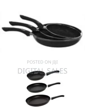 3 Pieces of 20/24/28 Cm Non-Stick Fry Pan Set, Free of Pfoa, Lead