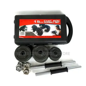 15 Kg Dumbbells Set Black