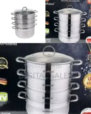 32cm - 4 Layer Stainless Steel Food Saucepan and Steamer
