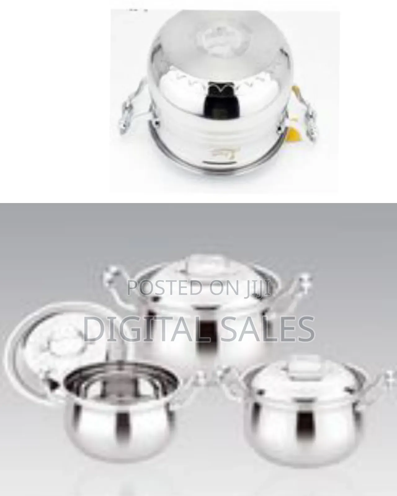 6 Piece 18,20 22cm Stainless Steel