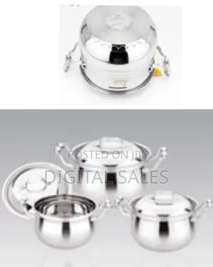 6 Piece 18,20 22cm Stainless Steel
