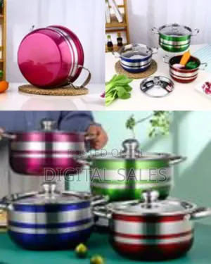 8 Pieces of Stainless Steel Saucepans Cookware Pots Serving