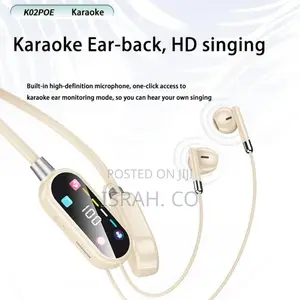  Color Screen Headset Led Battery Hanging Neck Design for Sports
