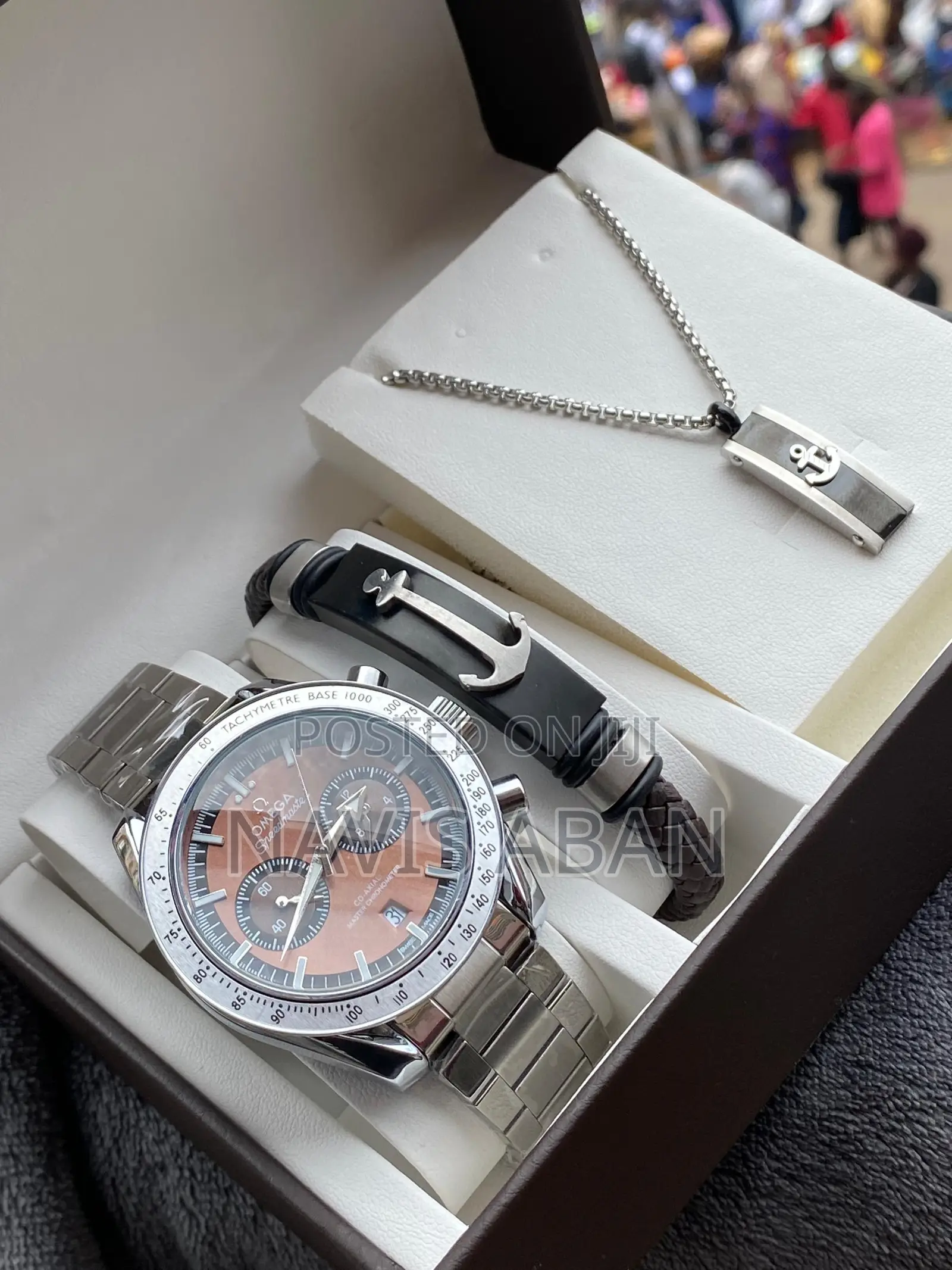 Omega Watch + Bracelete +Necklace