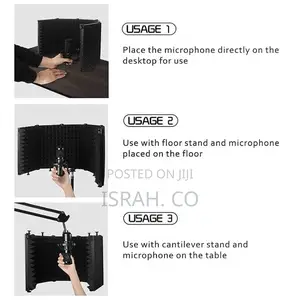 Foldable Adjustable Sound Absorbing Vocal Recording Panel