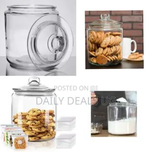 12l Airtight Glass Sweet Cookie Candy Jar Cereal Food Storage