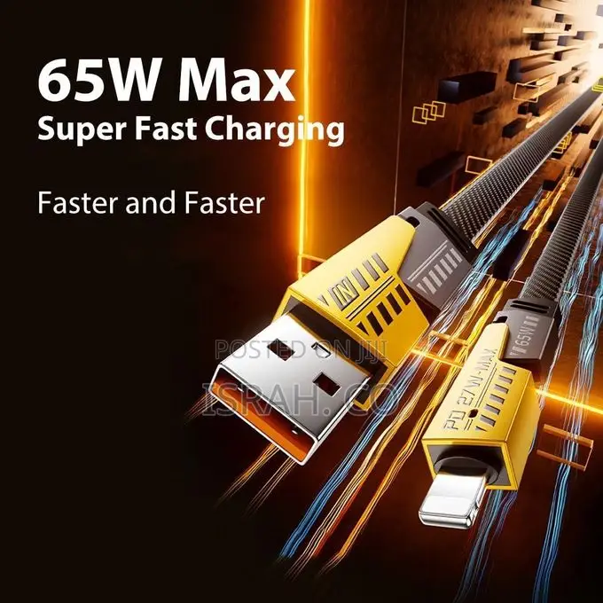 Cheetah Ca-1300 Metal Usb Fast Flat Wire Charging 2to2 Cable 4-in-1