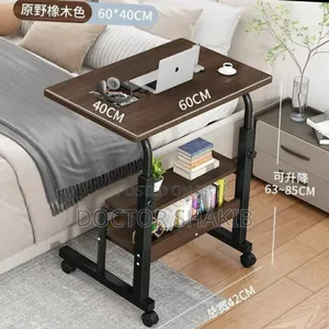 Strong Height Computer Desk Bedside Table. Dark Brown