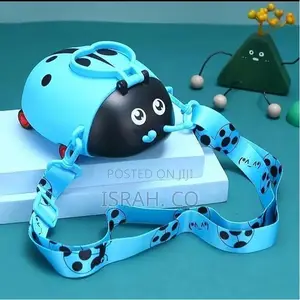 Lady Bug Shape Water Bottle With Adjustable Shoulder Strap