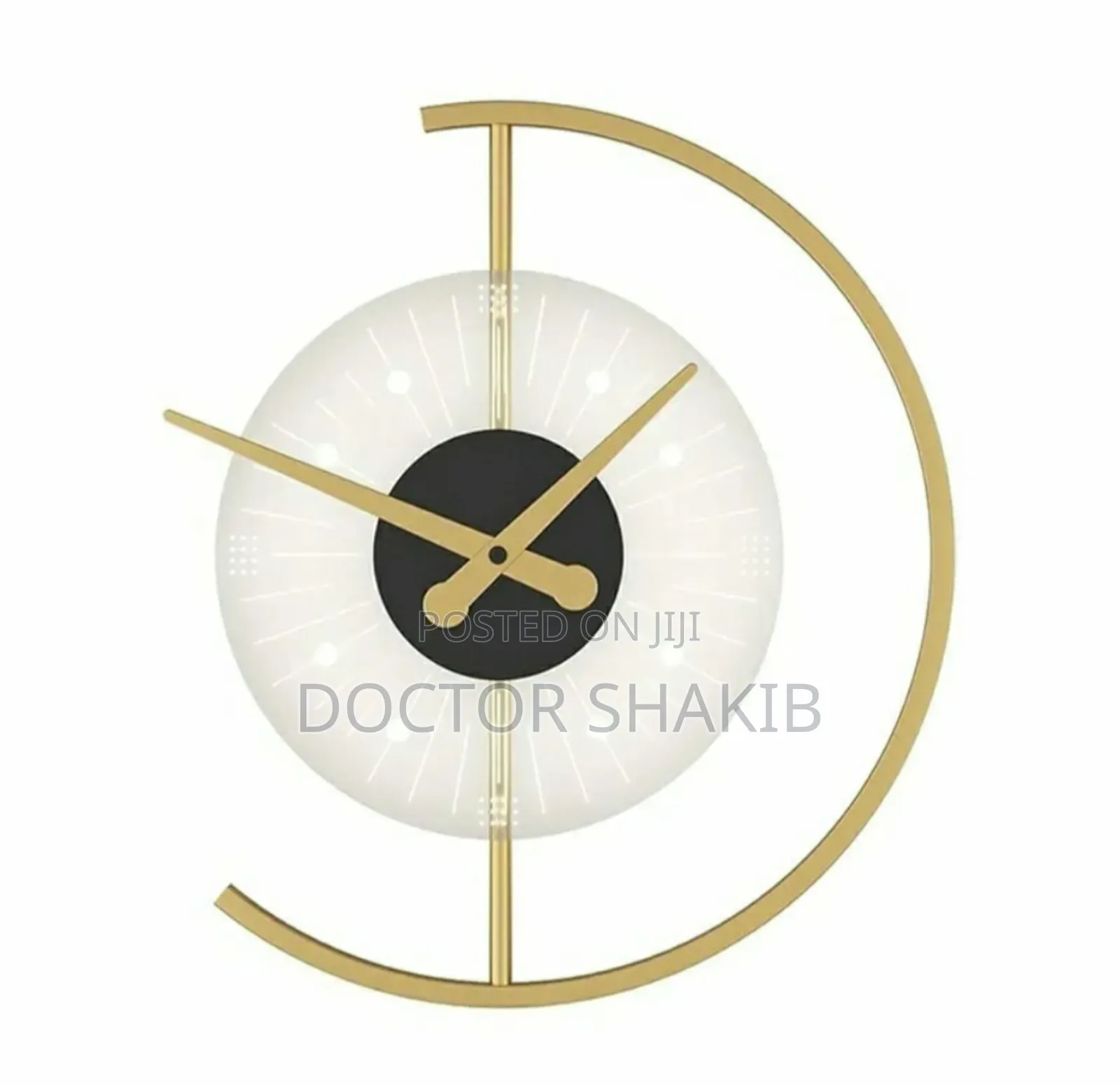 Luxurious Golden Led Wall Clock
