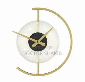 Luxurious Golden Led Wall Clock
