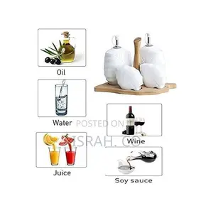 Ceramic Olive Oil and Vinegar Bottle Pot Dispenser