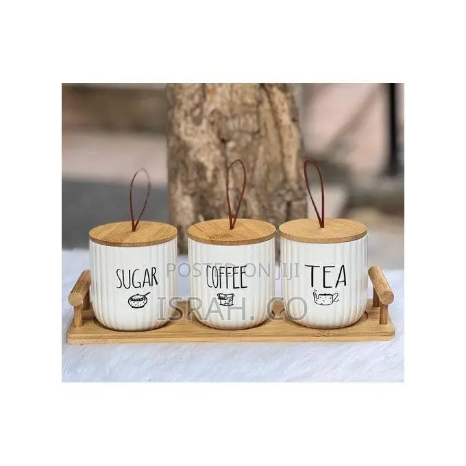 Ceramic Storage Canister for Coffee Sugar Tea Set
