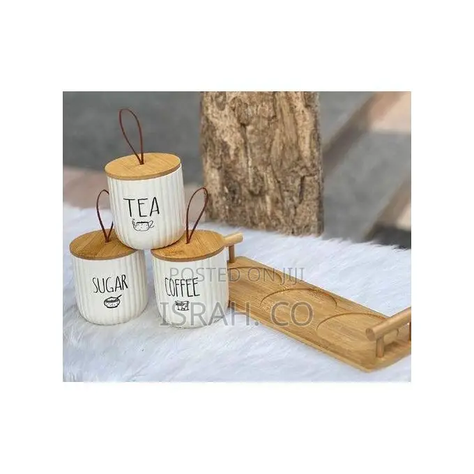 Ceramic Storage Canister for Coffee Sugar Tea Set