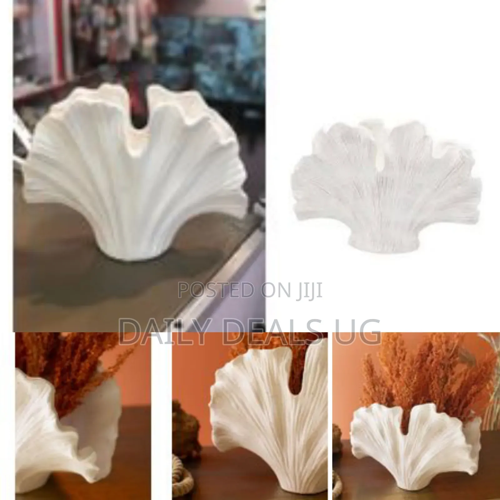 White Coral Sculpture Flower Vase