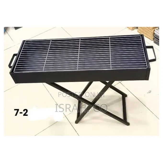 Heavy Duty Foldable BBQ Stand With Kabab Smoker Grill
