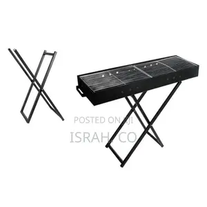 Heavy Duty Foldable BBQ Stand With Kabab Smoker Grill