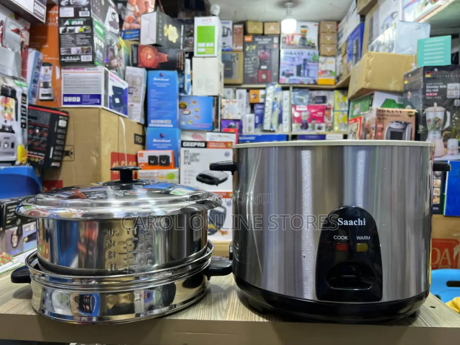 2.8 Litres Saachi Rice Cooker With Stainless Pot and Steamer
