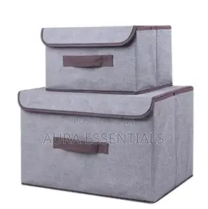 Unique 2pcs Foldable Fabric Storage Boxes