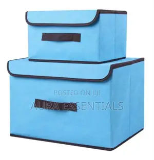 Unique 2pcs Foldable Fabric Storage Boxes
