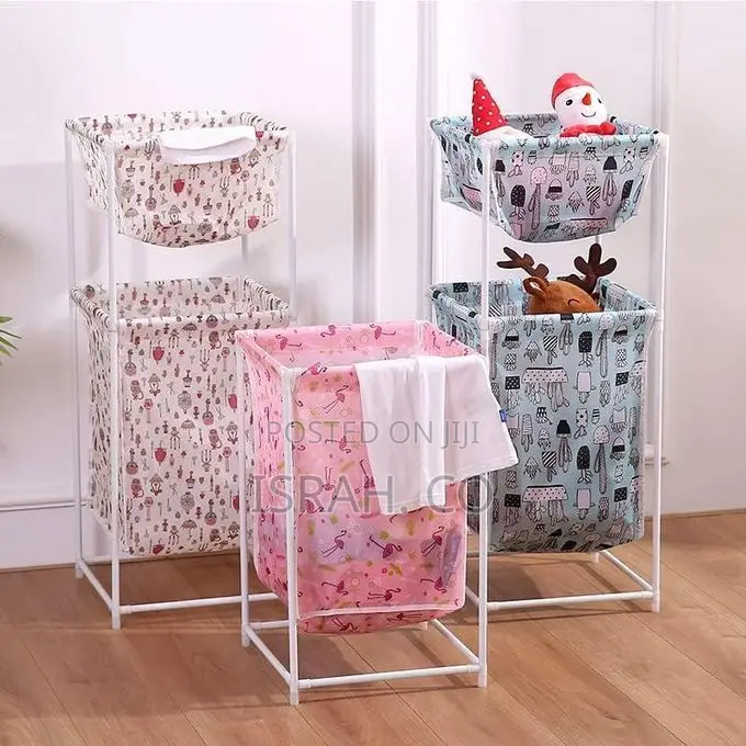 Laundry Hamper Cloth Storage Baskets With Compartments