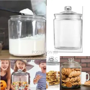 6l Airtight Glass Sweet Cookie Candy Jar Cereal Food Storage Container