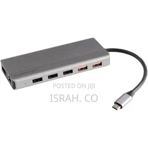Powerology 12 In1 Usb-C Hub Hdmi Type-C 100w Pd Ethernet Vga