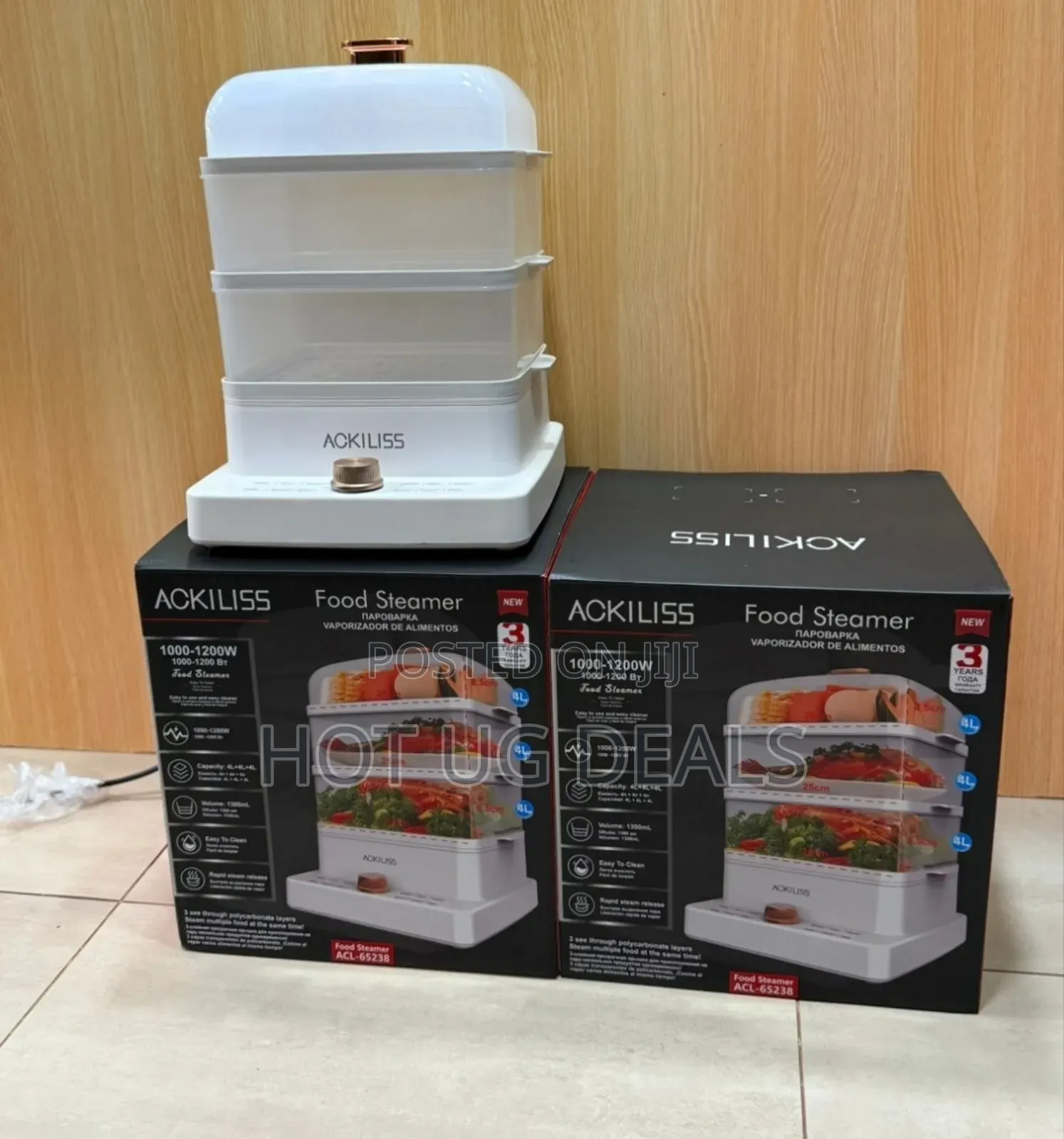 Ackiliss 3-tier Electric Food Steamer.