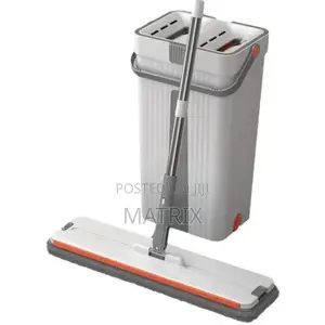 Hands-Free Microfiber Flat Mop With Bucket Floor Mop Pressure Free